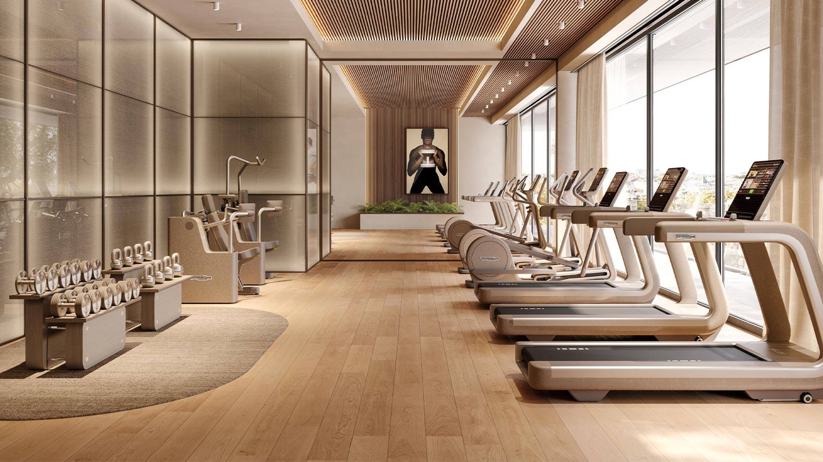 Зал с оборудованием Technogym